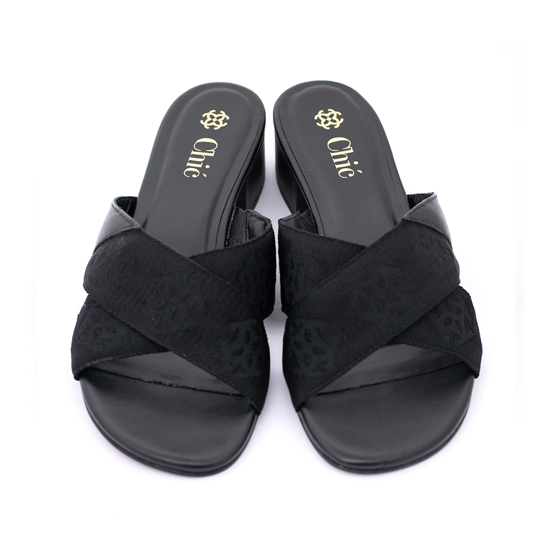 Nappa Leather Block Heel Sandals for Women